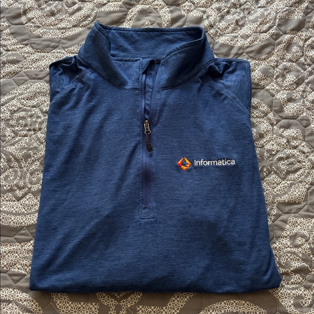 Storm Creek bright blue, lightweight quarter zip, men’s M